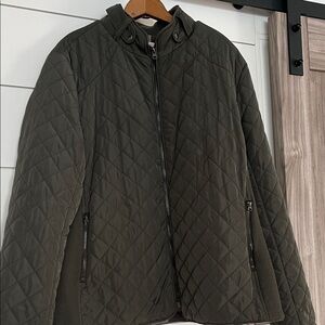 Market & Spruce Quilted Jacket - Dark Green